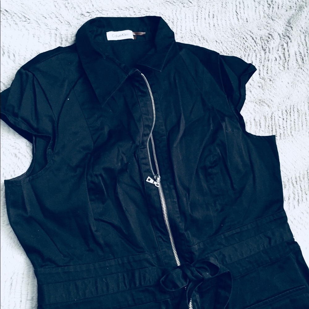 Calvin Klein Black Zipper Dress - Picture 2 of 4